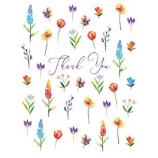 Individual Flowers Thank You Card