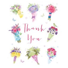 Bunches Of Flowers Thank You Card