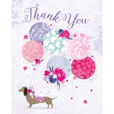 Dog & Balloons Thank You Card