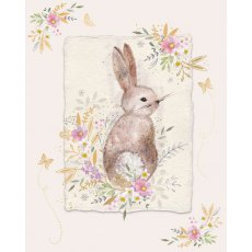 Bunny Floral Card