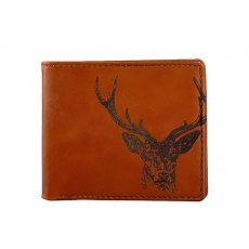 Just Slate Leather Wallet Stag