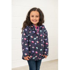 Lighthouse Freya Coat Navy Umbrella Print