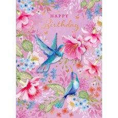 Floral Bird Birthday Card