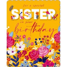 Raspberry Ripple Sister Birthday Card