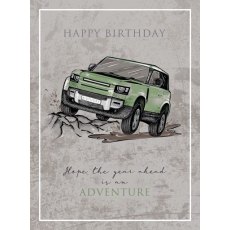 Manochrome Adventure Birthday Card