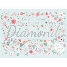 Bunting Diamond Anniversary Card