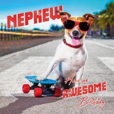 Picture This Skateboarding Dog Birthday Card