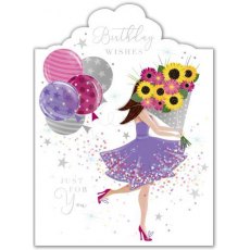 Bunch Of Flowers Birthday Card