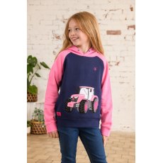 Lighthouse Jill Hooded Sweatshirt Pink Tractor Sweet Pea