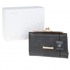 Equilibrium Textured Clasp Purse Black Small