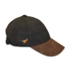 P J Powel Walking Pheasant Tweed Hat Olive