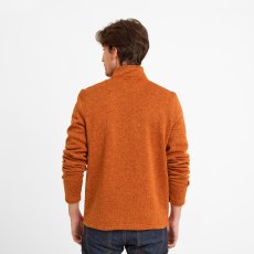 Tog24 Pearson Knitlook Zip Neck Fleece Dark Orange