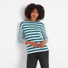 Tog24 Pippa Long Sleeve Striped T-Shirt Deep Teal