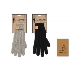 Bartleby Cosy Fleece Lined Thermal Glove Assorted