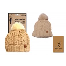 Bartleby Waterproof Sherpa Lined Bobble Hat Assorted