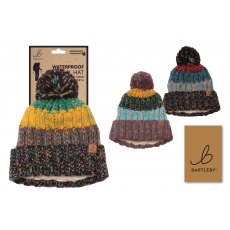 Bartleby Waterproof Sherpa Lined Deluxe Bobble Hat Assorted