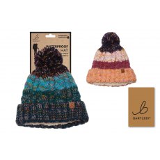 Bartleby Waterproof Sherpa Lined Deluxe Bobble Hat Assorted