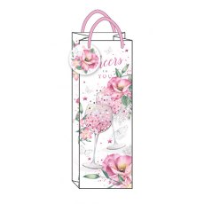 Pink Fizz Cheers Bottle Bag