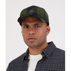 Swanndri Wool Baseball Cap Olive/Black Check