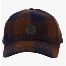 Swanndri Wool Baseball Cap Brown/Navy Check