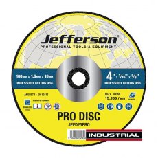 Jefferson Inox Cutting Disc 4" x 1.6mm 16mm Bore