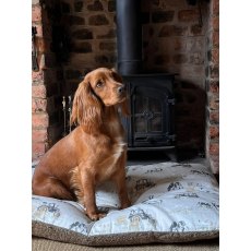 Snug & Cosy Farmyard Dog Lounger Cream