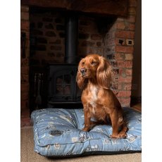 Snug & Cosy Farmyard Dog Lounger Blue