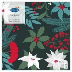 Duni Christmas Green Garden Napkin 20 Pack