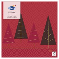 Duni Christmas Red Homely Winter Napkin 20 Pack