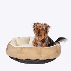 Danish Essentials Quilted Dog Bed Beige