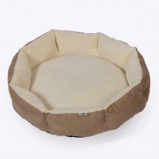 Danish Essentials Quilted Dog Bed Beige