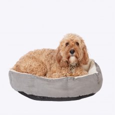 Danish Essentials Quilted Dog Bed Silver