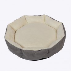 Danish Essentials Quilted Dog Bed Silver