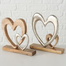 Boltze Fioria Decorative Mango Wood Heart 25cm Assorted