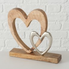 Boltze Fioria Decorative Mango Wood Heart 25cm Assorted