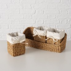 Boltze Sophie Seagrass Basket Set 4 Piece 17.5cm