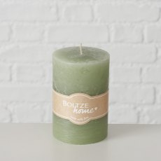 Boltze Pillar Candle Light Green