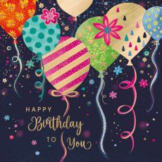 Balloons & Fizz Happy Birthday To You Card