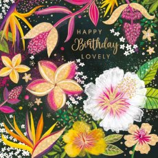 Fizz Flowers Happy Birthday Card