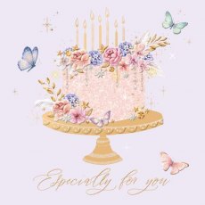 Bejewelled Candles On Cake Especially For You Card