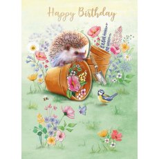 Hedgehog Happy Birthday Card