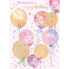 Balloons Happy Birthday Card