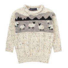 J M Cooper Kid's Sheep Jumper Aran Nepp