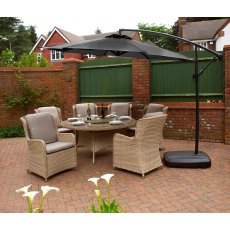 Glendale Cantilever Parasol Grey 3m With Base