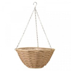 Smart Garden Faux Rattan Basket Mocha 14"