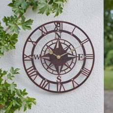 Smart Garden Compass Clock Bronze