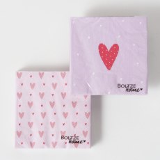 Boltze Milena Heart Napkin 20 Pack Assorted