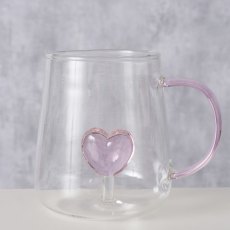 Boltze Glass Valentine Mug 10cm