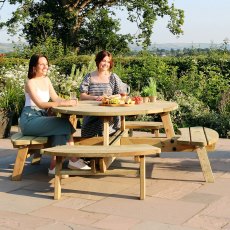 Zest Rose Round Picnic Table