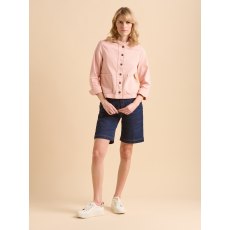 Brakeburn Denim Frill Neck Jacket Pink